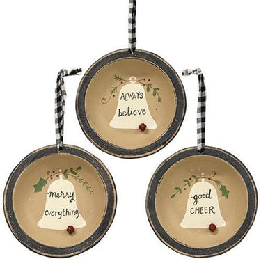 Always Believe Dish Ornament 3 Asstd - The Fox Decor